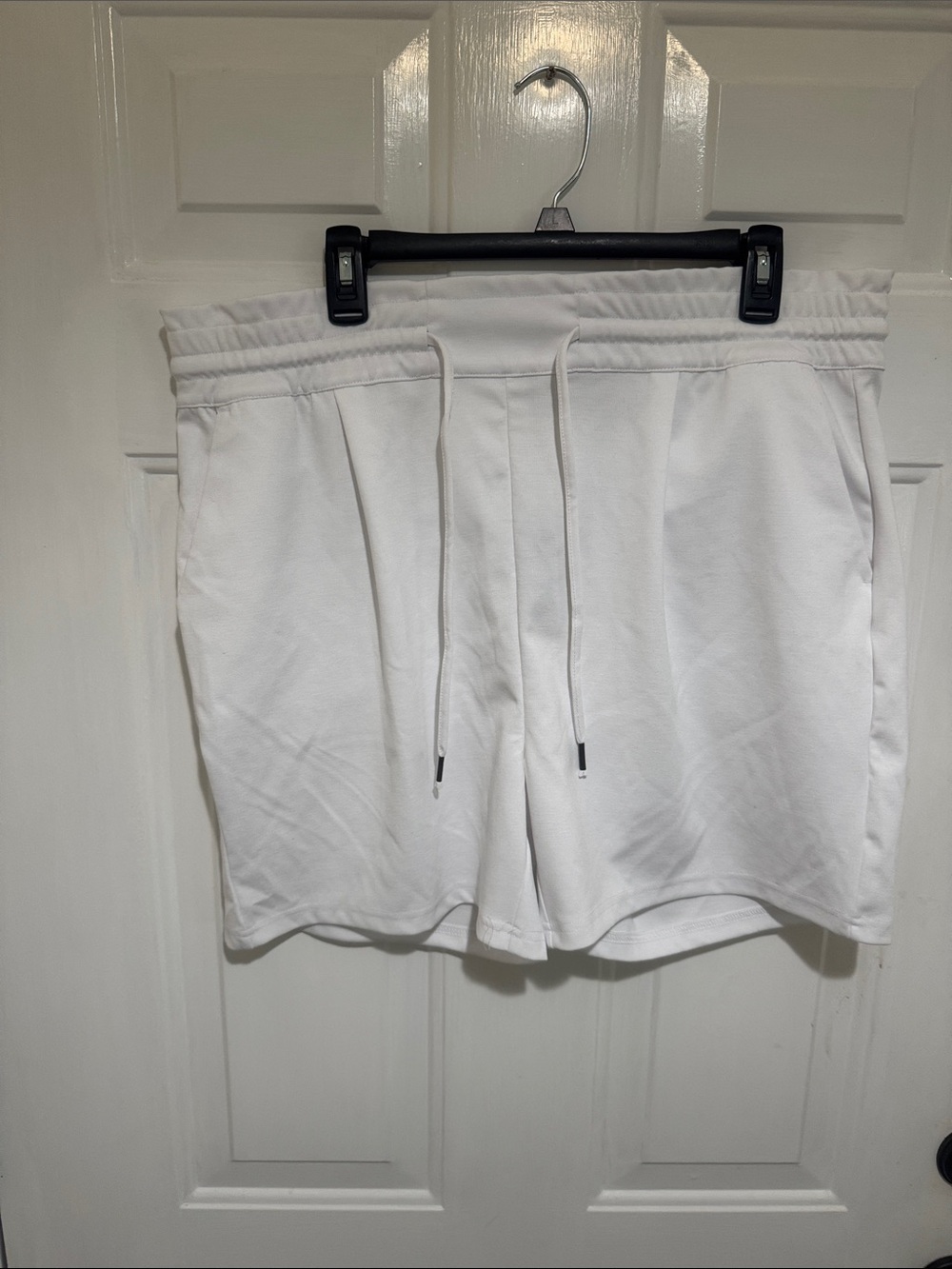 Classic White Women's Athletic Drawstring Shorts